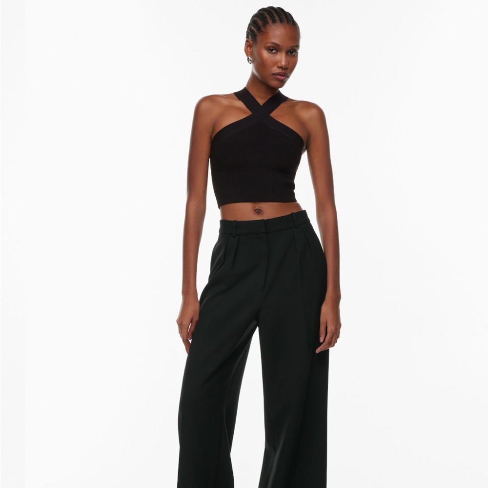 Babaton Sculpt Knit Criss Cross Cropped Tank